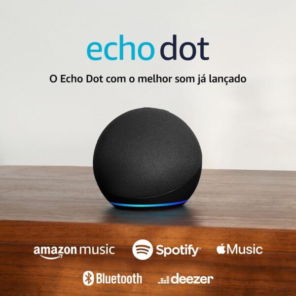 Echo Dot 5ª geração amazon som para casa controle