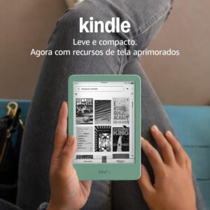 Novo Kindle (16 GB - modelo 2024) - Leve e compacto, com tela antirreflexo, trocas de página mais rápidas, luz frontal ajustável e bateria de longa duração